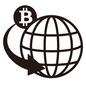仮想通貨 仮想通貨 ビットコイン,回る,矢印,世界,仮想通貨,仮想,通貨,仮想マネー,電子マネー,ネットマネーのシルエット素材