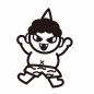 両手を上げる鬼 鬼,節分,ツノ,1本,怖い,手をあげる,バンザイ,キャラクター,笑う,ガッツポーズのシルエット素材