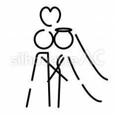 結婚　キス ピクトグラム,ピクトサイン,アイコンのシルエット素材