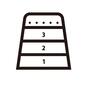 跳び箱 跳び箱,とび箱,とびばこ,体操,3段,数字,3,正面,用品,運動グッズのシルエット素材