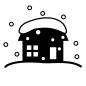 雪が積もる家 雪が積もる家 家,雪,降雪,一軒家,大雪,外観,風景,建物,自宅,冬のシルエット素材
