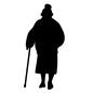 歩行困難 歩行困難,杖,人,人物,歩く,全身,正面,杖,お年寄り,歩行補助のシルエット素材