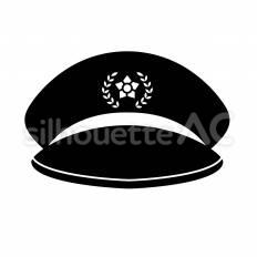 警備員の帽子 帽子,制服,管理のシルエット素材