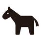 ウマ ウマ ウマ,うま,馬,ロバ,ドサンコ,ポニー,蒙古馬,サラブレット,ばんえい馬,木曽馬のシルエット素材