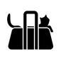 猫 猫 ペット,お出かけ,旅行,バッグ,キャリーバッグ,猫用キャリーバッグ,猫用,入る,移動,横向きのシルエット素材