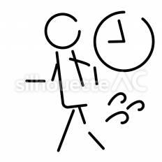 急ぐ　男性 ピクトグラム,ピクトサイン,アイコンのシルエット素材