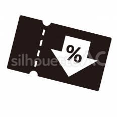 EC　クーポン クーポン,チケット,点線のシルエット素材