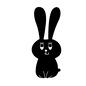 うさぎ うさぎ うさぎ,ウサギ,兎,動物,生き物,かわいい,キャラクター,アニメ,デフォルメ,正面のシルエット素材