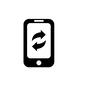 スマートフォン スマートフォン 更新,同期,スマホ,スマートフォン,携帯,モバイル,電話,携帯電話,タブレット,端末のシルエット素材