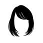髪型 ミディアム,髪,髪型,ヘア,ヘアスタイル,スタイリング,かつら,ウィッグ,女性,女のシルエット素材