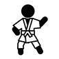 柔道 柔道,人,人物,ピクトグラム,横向き,全身,道着,柔道着,空手,構えのシルエット素材