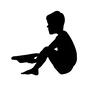 物乞いする子供 物乞いする子供 集める,物乞い,帽子,ぼうし,座る,金欠,人物,人,男性,男のシルエット素材
