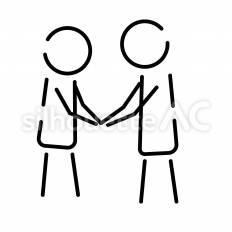 握手 ピクトグラム,ピクトサイン,アイコンのシルエット素材