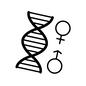 遺伝子 遺伝子 遺伝子,DNA,情報,二重らせん,染色体,遺伝子検査,性別記号,女,女の子,男のシルエット素材