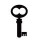 鍵 鍵,カギ,キー,合鍵,スペアキー,ロック,ウォード錠,戸締り,防犯,セキュリティのシルエット素材