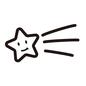 星 星 星,かわいい,顔,キャラクター,流れ星,願い事,スター,宇宙旅行,宇宙生活,旅のシルエット素材