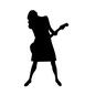 ギターリスト ギタリスト,ベース,ベーシスト,ミュージシャン,ギター,弾く,演奏,バンド,人物,女性のシルエット素材