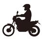 バイク競技 バイク競技 乗り物,バイク競技,モトクロス,人,人物,ヘルメット,横向き,乗る,座る,運転するのシルエット素材