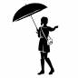 傘を持つ女性 女性,傘,手を伸ばす,梅雨,雨,レインブーツ,差す,雨傘,屋外,レイングッズのシルエット素材