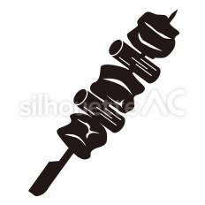 ネギま ねぎま,串,焼き鳥のシルエット素材