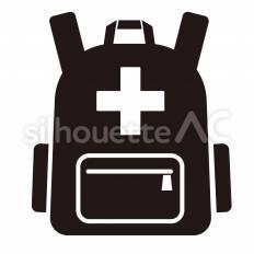 防災リュック リュック,背負う,収納のシルエット素材