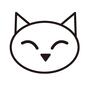 猫 猫 シロネコ,白猫,正面,顔,アップ,猫,ねこ,ネコ,cat,キャットのシルエット素材