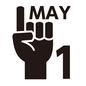 5月1日 5月1日,5月,1日,手,手サイン,片手,指1本,MAY,指,労働者の日のシルエット素材