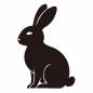 ウサギ ウサギ,耳,しっぽ,脚,丸み,輪郭,シンプル,かわいい,やわらかい,動物のシルエット素材