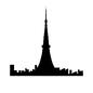タワー タワー 東京タワー,都会,都心,タワー,鉄塔,レジャー,景観,背景,風景,バックのシルエット素材