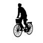自転車 男性,男の人,人間,人物,運転,乗る,自転車,サイクリング,買い物,外出のシルエット素材