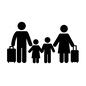 家族旅行 家族旅行 家族旅行,子ども,親,親子,家族,帰省,男性,女性,男の子,女の子のシルエット素材