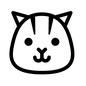 猫 猫 リス,りす,栗鼠,猫,ねこ,三毛猫,正面,笑顔,かわいい,癒しのシルエット素材