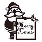 サンタクロース キャラ,サンタクロース,サンタ,メッセージ,メッセージカード,メリークリスマス,筆記体,持つ,全身,キャラクターのシルエット素材
