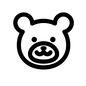 クマ 動物,表情,顔,くま,クマ,熊,こぐま,子熊,子グマ,テディベアのシルエット素材