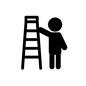 はしご はしご,脚立,人物,人,ピクトグラム,日常,生活,日常生活,生活スタイル,ライフスタイルのシルエット素材