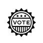 VOTE VOTE,選挙,選挙権,参政権,投票権,投票,当選,落選,星印,政治のシルエット素材