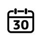 日めくりカレンダー 30日,カレンダー,予定,スケジュール,お届け日,お届け予定,日めくり,着日指定,日時指定,配達日のシルエット素材