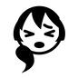 女性 女性 女性,女の人,顔,アップ,正面,歪む,痛み,苦痛,痛い,産婦人科のシルエット素材