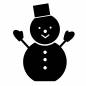 雪だるま 雪だるま 雪だるま,雪遊び,キャラクター,手袋,ゲレンデ,かわいい,笑顔,1体,クリスマス,年末のシルエット素材