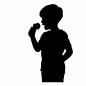 アイスを食べる男の子 アイスを食べる男の子 男の子,アイスクリーム,食べる,夏休み,スイーツ,休日,子供,小学生,年中行事,夏のシルエット素材