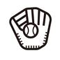 野球用品 野球用品 野球用品,野球グッズ,グローブ,ボール,野球ボール,野球道具,ミット,左手,用品,運動グッズのシルエット素材