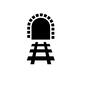 トンネル トンネル 出口,トンネル,レール,線路,電車,列車,入口,鉄道のシルエット素材