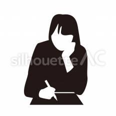 試験 机,紙,書くのシルエット素材