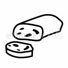 シュトーレン シュトーレン,パン,ドライフルーツのシルエット素材