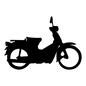 バイク バイク 乗り物,車両,原付,カブ,原動付自転車,バイク,モーターサイクル,オートバイ,スクーターのシルエット素材