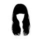 髪型 ロング,ロングヘア,髪,髪型,ヘア,ヘアスタイル,スタイリング,かつら,ウィッグ,女性のシルエット素材