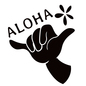 アロハの手 アロハの手 アロハ,手話,挨拶,英語,親指,小指,立てる,振る,伝統,手のひらのシルエット素材