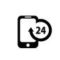 スマートフォン スマートフォン 24時間,24時間対応,スマホ,スマートフォン,携帯,モバイル,電話,携帯電話,タブレット,端末のシルエット素材
