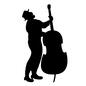 コントラバス コントラバス コントラバス,ウッドベース,楽器,演奏,弾く,人物,1人,全身,横向き,男性のシルエット素材
