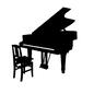 グランドピアノ グランドピアノ 音楽,楽器,ピアノ,グランドピアノ,椅子,開く,鍵盤楽器,コンサート,リサイタル,舞台のシルエット素材